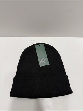 wild fable Black Folded Cuff Knit Beanie